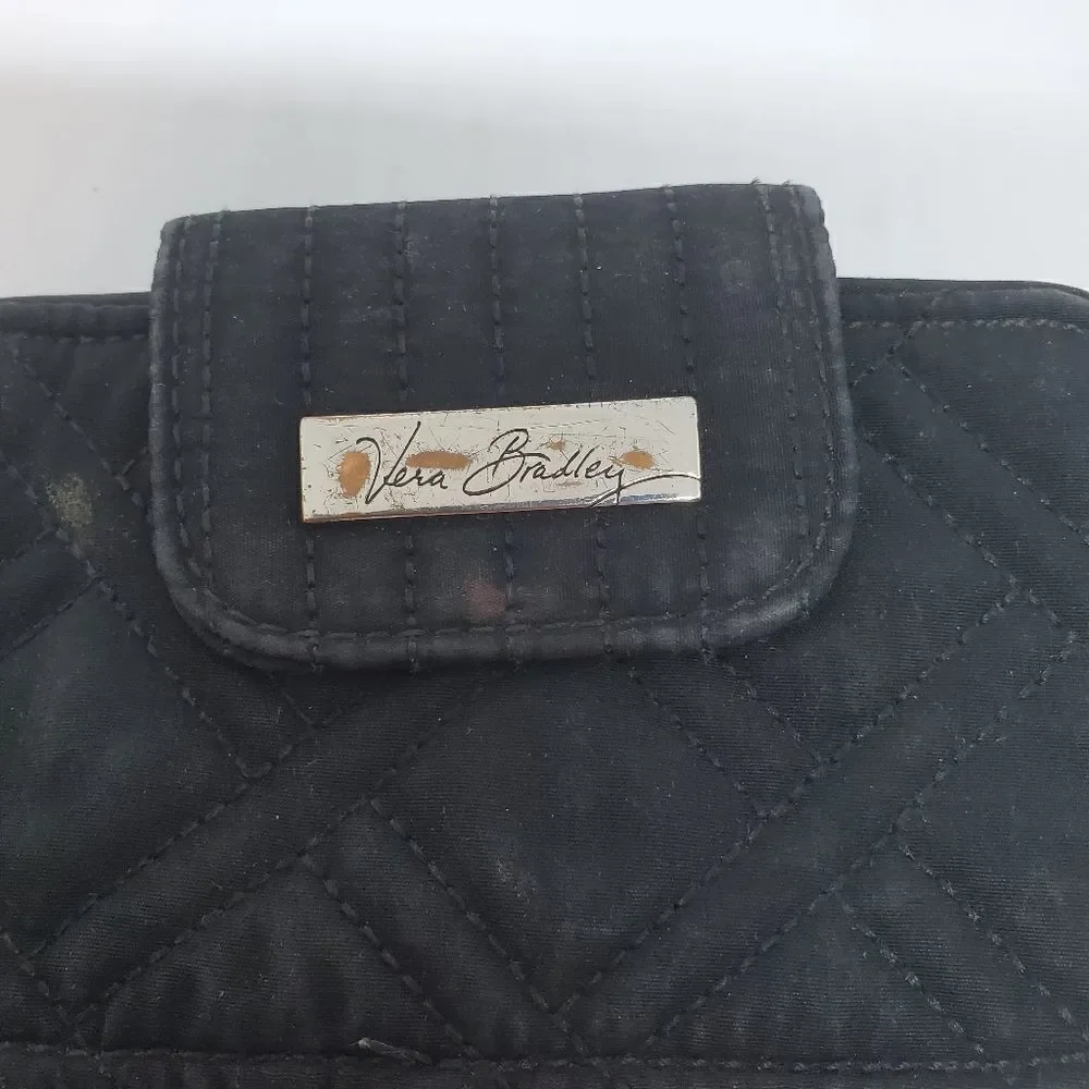 Vera Bradley Black Wristlet 5.5